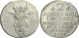 Germany, Duchy of Mecklenburg-Schwerin, Friedrich, 2 Schilling Schwerin 1757 - RARE