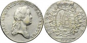 Germany, Kingdom of Saxony, Friedrich Augustus III, Thaler Dresden 1773 EDC