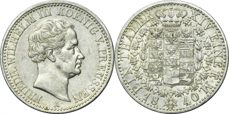 Germany, Kingdom of Prussia, Friedrich Wilhelm III, Thaler Berlin 1840 A Silver ...