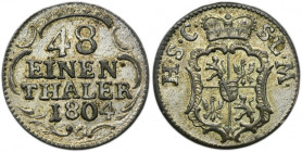 Germany, Duchy of Saxe-Coburg-Saalfeld, Franz Friedrich Anthony, 1/48 Thaler Saalfeld 1804
