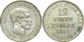 Germany, Kingdom of Hanover, Ernest August, 1/12 Thaler Hanover 1851 B