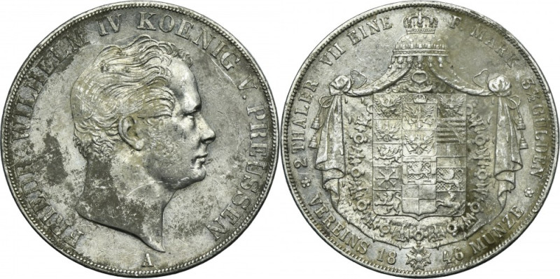 Germany, Kingdom of Prussia, Friedrich Wilhelm IV, 2 Thaler Berlin 1846 A Silver...