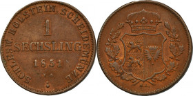 Germany, Schleswig-Holstein, 1 Sechsling Altona 1851 HL TA
