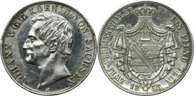 Germany, Saxony, Johann V, 2 Thaler Dresden 1858 F