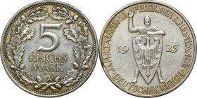 Germany, Weimar Republic, 5 Mark Berlin 1925 A