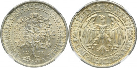 Germany, Weimar Republic, 5 Mark Berlin 1932 A - Oak - NGC MS62