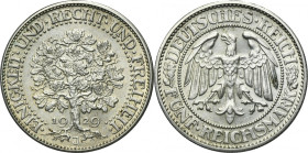 Germany, Weimar Republic, 5 Mark Hamburg 1929 J - Oak