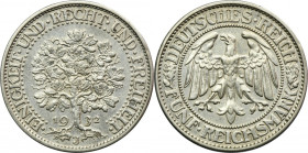 Germany, Weimar Republic, 5 Mark Hamburg 1932 J - Oak