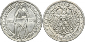 Germany, Weimar Republic, 3 Mark Berlin 1928 A - Naumburg