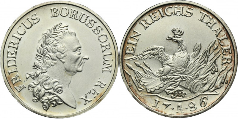 COPY, Kingdom of Prussia, Friedrich II, Thaler Berlin 1786 A, 1986 Copy from 197...