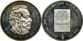 Germany, FRG, Medal Joseph Meyer Encyclopedia in 25 volumes 1979