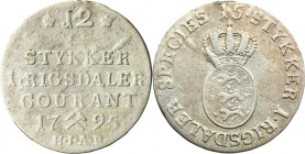 Norway, Christian VII, 1/15 Speciedaler = 1/12 Rigsdaler Courant 1795 HIAB
