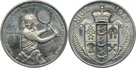 New Zealand, Niue, 5 Dollars 1987 - Steffi Graf