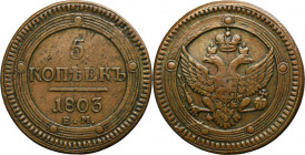 Russia, Alexander I, 5 Kopeck Jekaterinburg 1803 EM