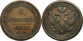 Russia, Alexander I, 5 Kopeck Jekaterinburg 1804 EM