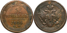 Russia, Alexander I, 5 Kopeck Jekaterinburg 1805 EM