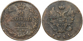 Russia, Alexander I, 2 Kopeck Kolpino 1811 ИМ ПС