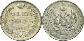 Russia, Nicholas I, Roubel Petersburg 1841 СПБ НГ