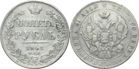 Russia, Nicholas I, Rouble Petersburg 1842 СПБ АЧ