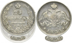 Russia, Nicholas I, 25 Kopeck Petersburg 1828 СПБ НГ R