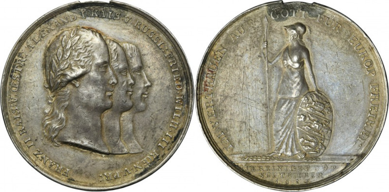 Russia, Alexander I, Medal coalition of three rulers against Napoleon Bonaparte ...