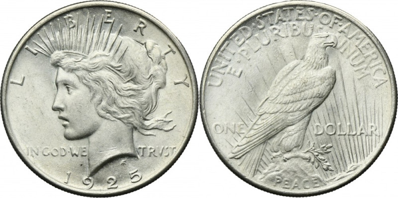 USA, 1 Dollar Philadelphia 1922 - Peace Silver '900'. Srebro próby '900'. 
 Ref...