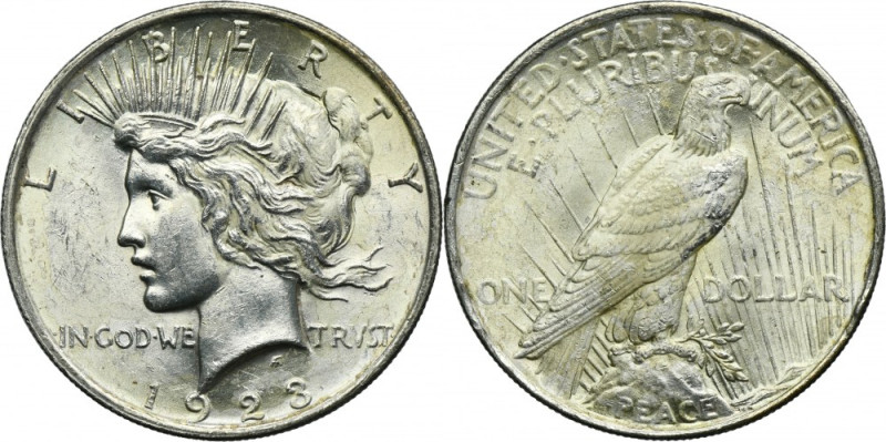 USA, 1 Dollar Philadelphia 1923 - Peace Silver '900'.
 Srebro próby '900'.
Ref...