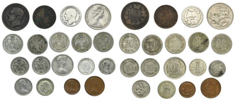 Lot, Great Britain and Serbia, Mix coins 19th and 20th century (18 pcs.) Lot of ...