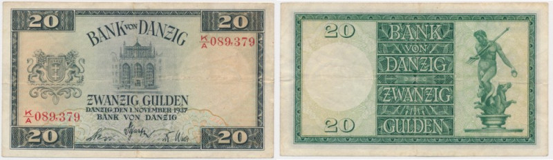 Danzig, 20 Gulden 1937 - K/A - &nbsp;&nbsp;
Niegdyś powszechnie dostępny jako o...