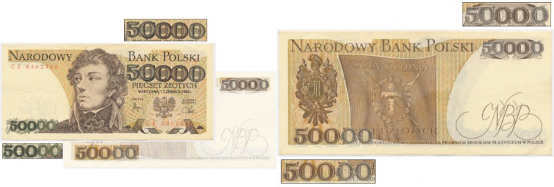 500 złotych 1982 PRZERÓBKA na 50.000 zł 1982 &nbsp; Ciekawe fałszerstwo, prawdop...