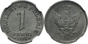 Polish Kingdom, 1 pfennig 1918 - NGC MS66 MAX