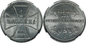 Ost, 1 Kopeck Hamburg 1916 J - NGC MS62
