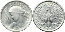 Kobieta i kłosy, 1 złoty Paryż 1924