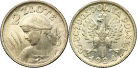 Kobieta i kłosy, 2 złote Paryż 1924