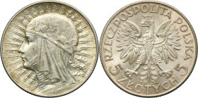 Głowa Kobiety, 5 złotych Warszawa 1934