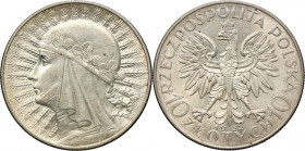 Głowa Kobiety, 10 złotych Warszawa 1932