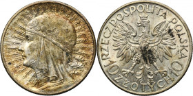 Głowa Kobiety, 10 złotych Londyn 1932