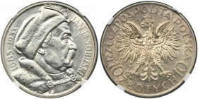 Sobieski, 10 złotych 1933 - NGC AU58
