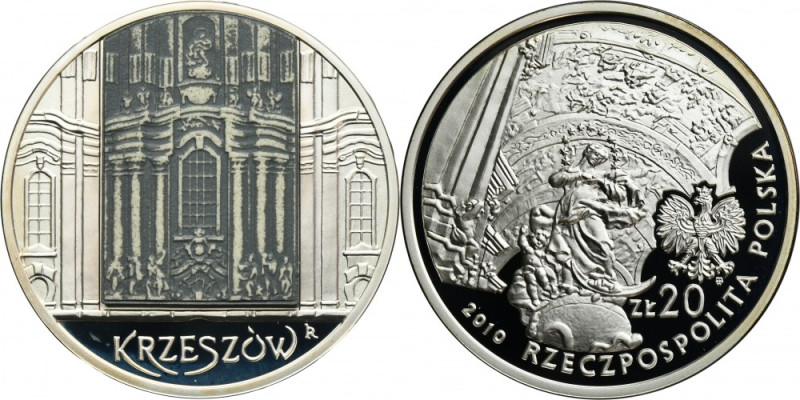 20 złotych 2010 Krzeszów Moneta wybita stemplem lustrzanym. Nakład 50.000 sztuk....