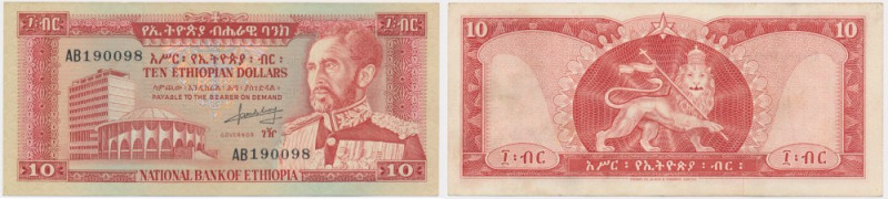 Ethiopia, 10 Dollars (1966) Cirsp note with beautifull original sheen.
Egzempla...