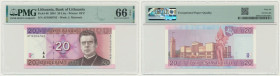 Lithuania, 20 Litu 2001 - PMG 66 EPQ