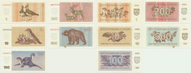 Lithuania, lot 1-100 Talonas 1992 (5 pcs.)