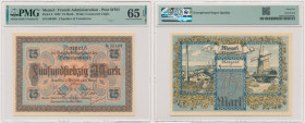 Memel (Klaipeda), 75 Mark 1922 - PMG 65 EPQ