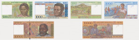 Madagascar, 500-10.000 Francs (1994-2004) (3 pcs.)