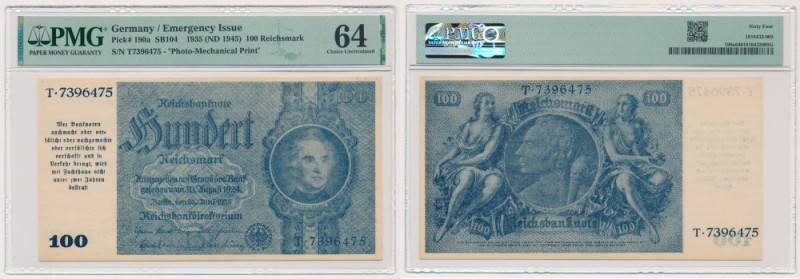 Germany, 100 Reichsmark 1935 (1945) - PMG 64 EPQ Uncirculated banknote graded 64...