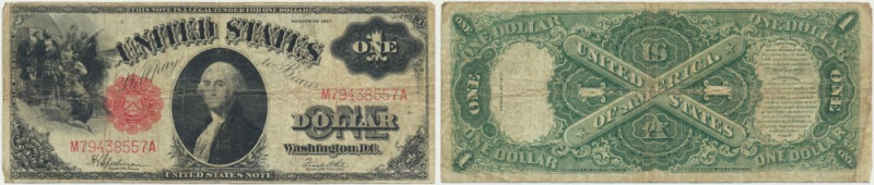 USA, Red Seal, 1 Dollar 1917 - Speelman & White - Signatures&nbsp;Speelman & Whi...