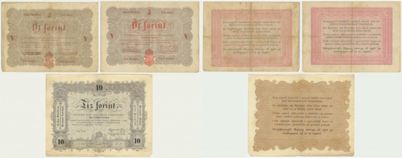 Hungary, 5-10 Forints 1848 (3 pcs.) Never washed or pressed.
Egzemplarze natura...