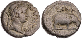 ÄGYPTEN ALEXANDRIA
Nero, 54-68 n. Chr. BI-Tetradrachme 62/63 n. Chr. (= Jahr 9) Vs.: Kopf mit Lorbeerkranz n. r., Rs.: Nilpferd steht n. r., im Absch...