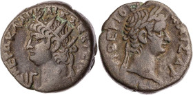ÄGYPTEN ALEXANDRIA
Nero, 54-68 n. Chr. BI-Tetradrachme 66/67 n. Chr. (= Jahr 13) Vs.: Büste des Nero mit Ägis und Strahlenkrone n. l., links im Feld ...