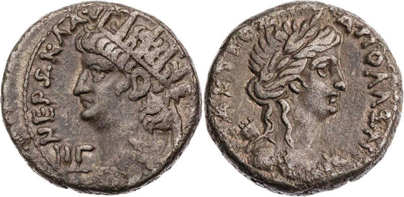 ÄGYPTEN ALEXANDRIA
Nero, 54-68 n. Chr. BI-Tetradrachme 66/67 n. Chr. (= Jahr 13...